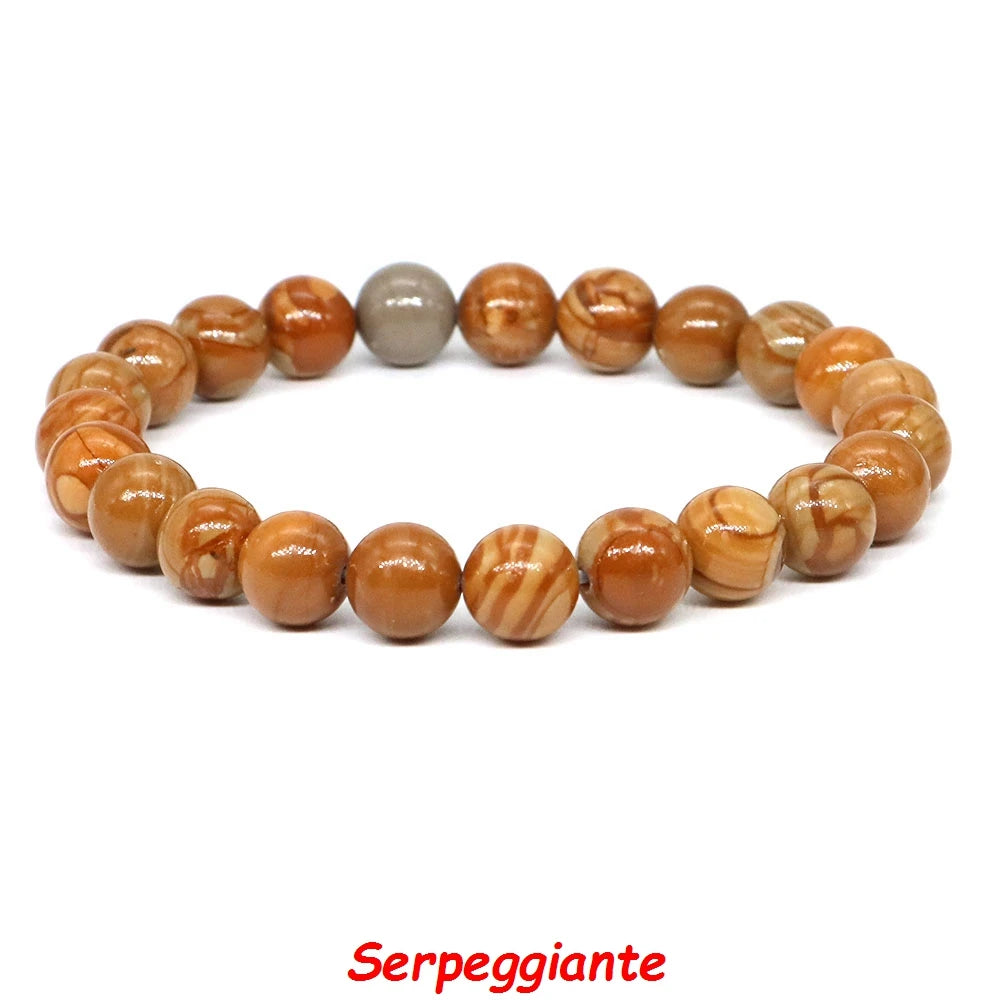 Natural Stone Bracelet Healing Crystal Amethyst Quartz Agate Round Loose Bead Elastic Stretch Bangle For Women Men Jewelry Gifts