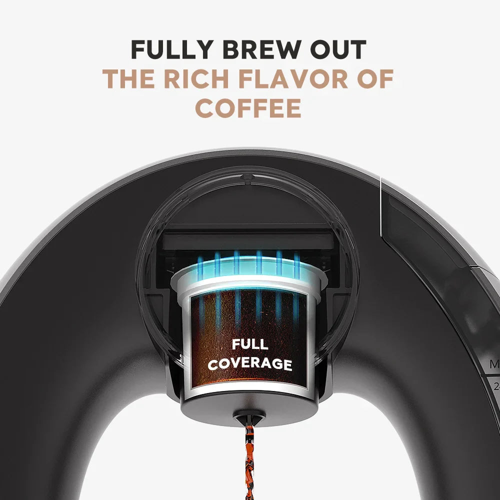 Portable Coffee Maker Low decibel Americano Capsule Coffee Machine Compatible with Coffee Powder & K Cups Original Capsules-4