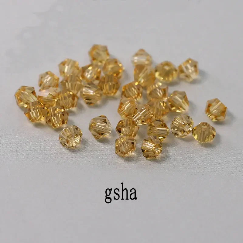 200pcs Glass Bicone Beads 4mm Crystal Beads Jewelry Making Supply for DIY Projects, Bracelets, Necklaces, Earrings