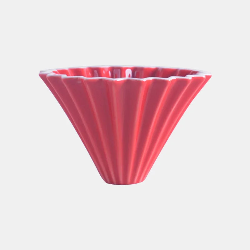 StepUp Coffee Origami Ceramic Pour Over Dripper, Handmade Cone Brewer-22