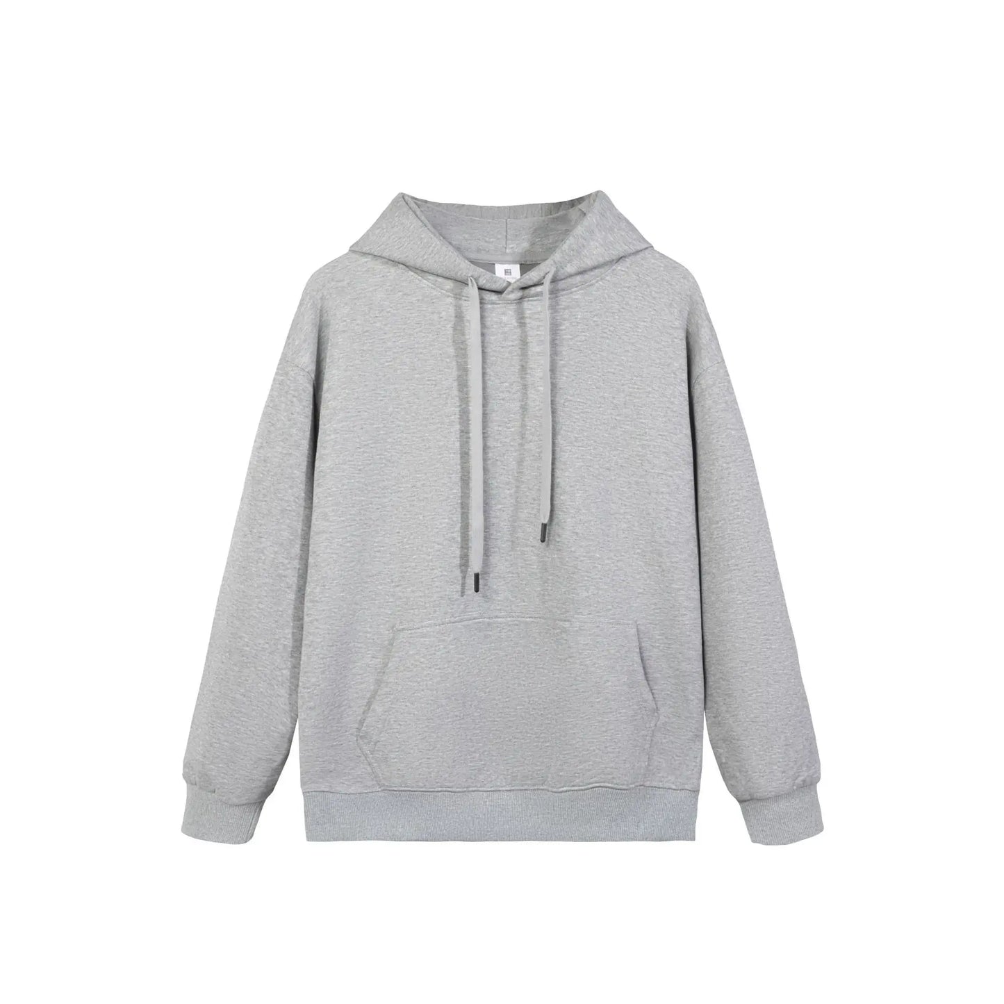 New Men's Cotton Hooded Loose Fit Hoodie Streetwear Pullover American Style Solid Color Long Sleeve Casual Essentials Hoodies