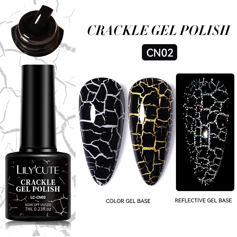LILYCUTE 7ml Neon Reflective Nail Gel Polish Dark Flash Glitter Effect Fluorescent Gel Soak Off UV Gel Summer Nail Art Varnish
