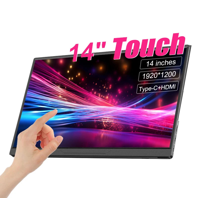 14Inch Touch Screen Portable Monitor  Gaming Computer Expand Display For XBox PS4/ 5 Switch Loptop PC CE Phone Extension Display