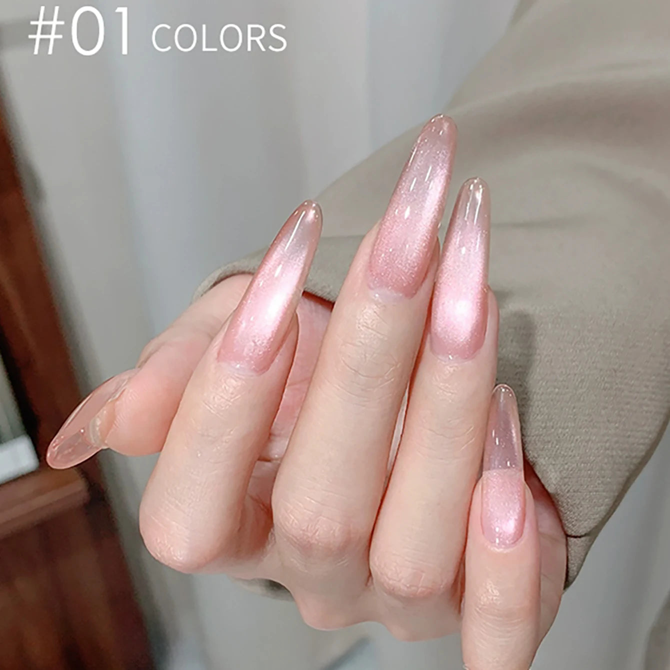 MIANEL 1-18pcs12ML Summer Hot Selling Rainbow Candy Colorful Cat Eye Gel Nail Polish New Porcelain White Glass Beads Nail Polish