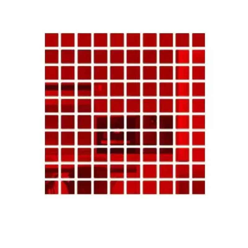 100pcs 2/3/4cm 3D Square Mirror Wall Stickers Self-adhesive Acrylic Mosaic Mirror Surface Tile DIY Wall Decals Room Home Decor
