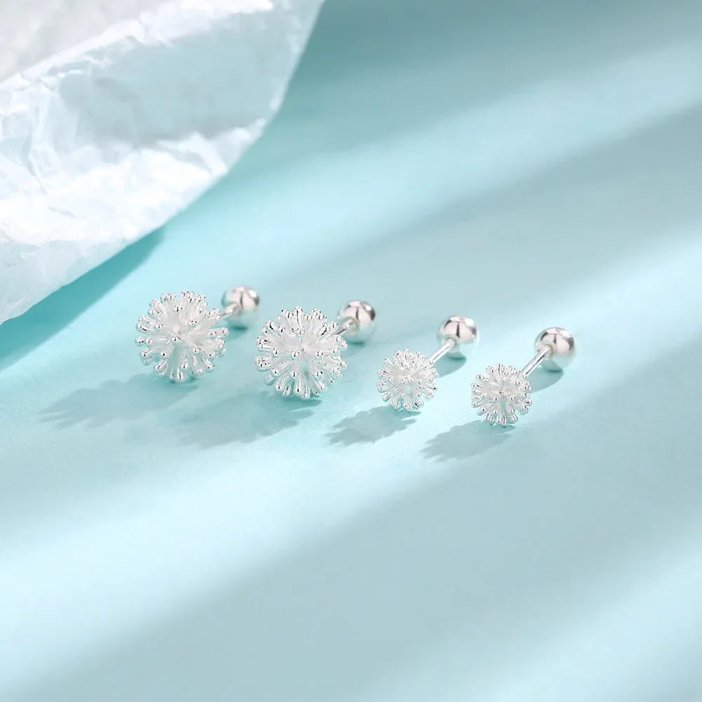 S925 Silver Dandelion Drop Earrings | Women's Trendy Chain Tassel Jewelry