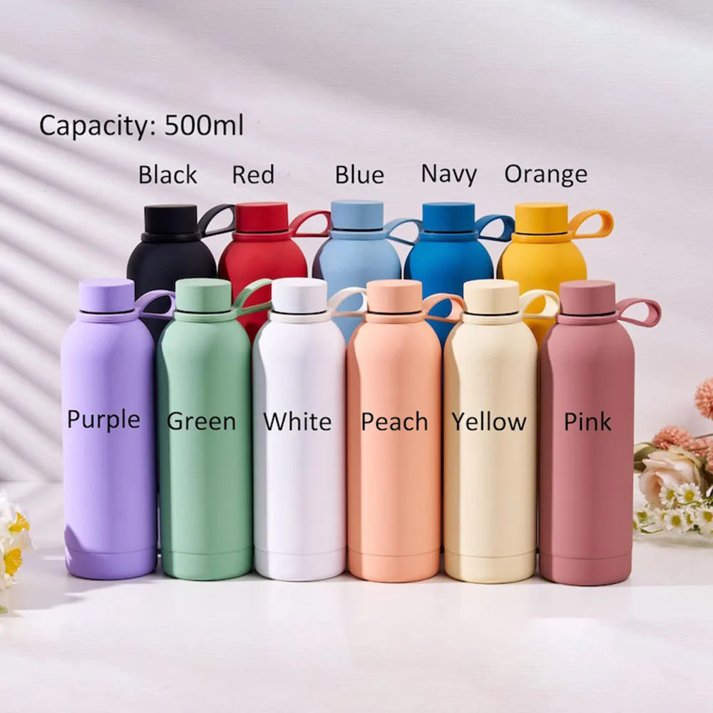 Personalized Stainless Steel Water Cup For Travel, Customized Name Insulated Cup With Lid, Fitness Specific Water Cup