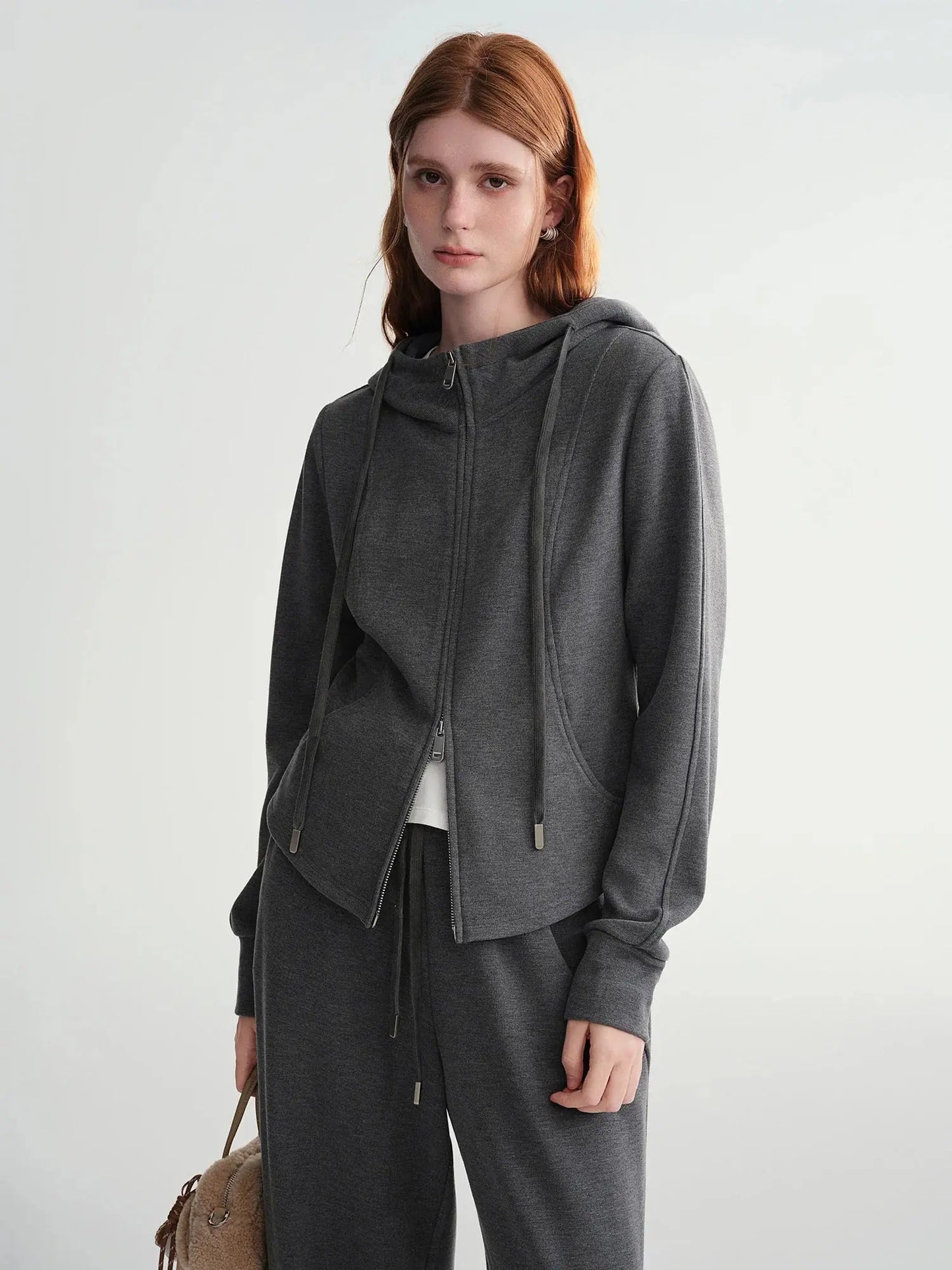 Waist-Defined Sweatshirt and Jogger Set