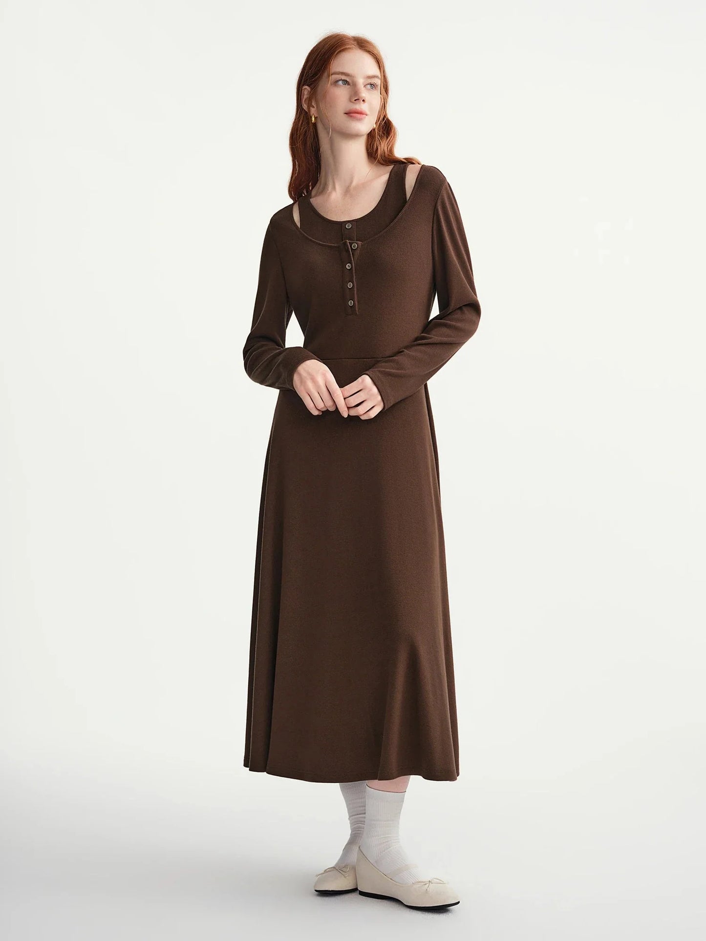 Women’s Retro 2-Piece Slim Fit Winter Dress