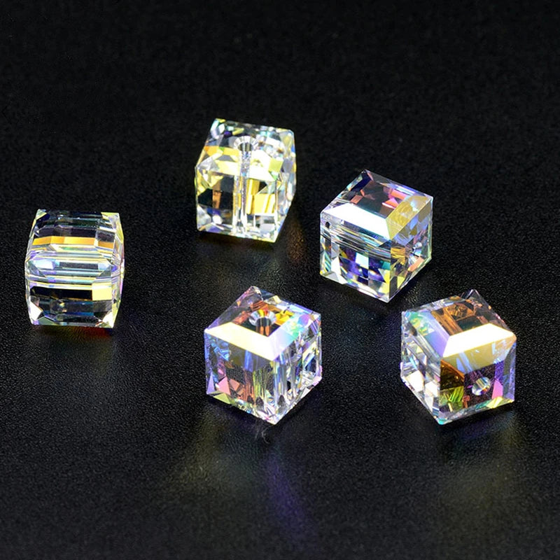 180-250PCS 4/6/8/10MM AB Color Crystal Beads for Jewelry Making Supplies Kit Bracelets DIY Beads + Elastic Thread Set
