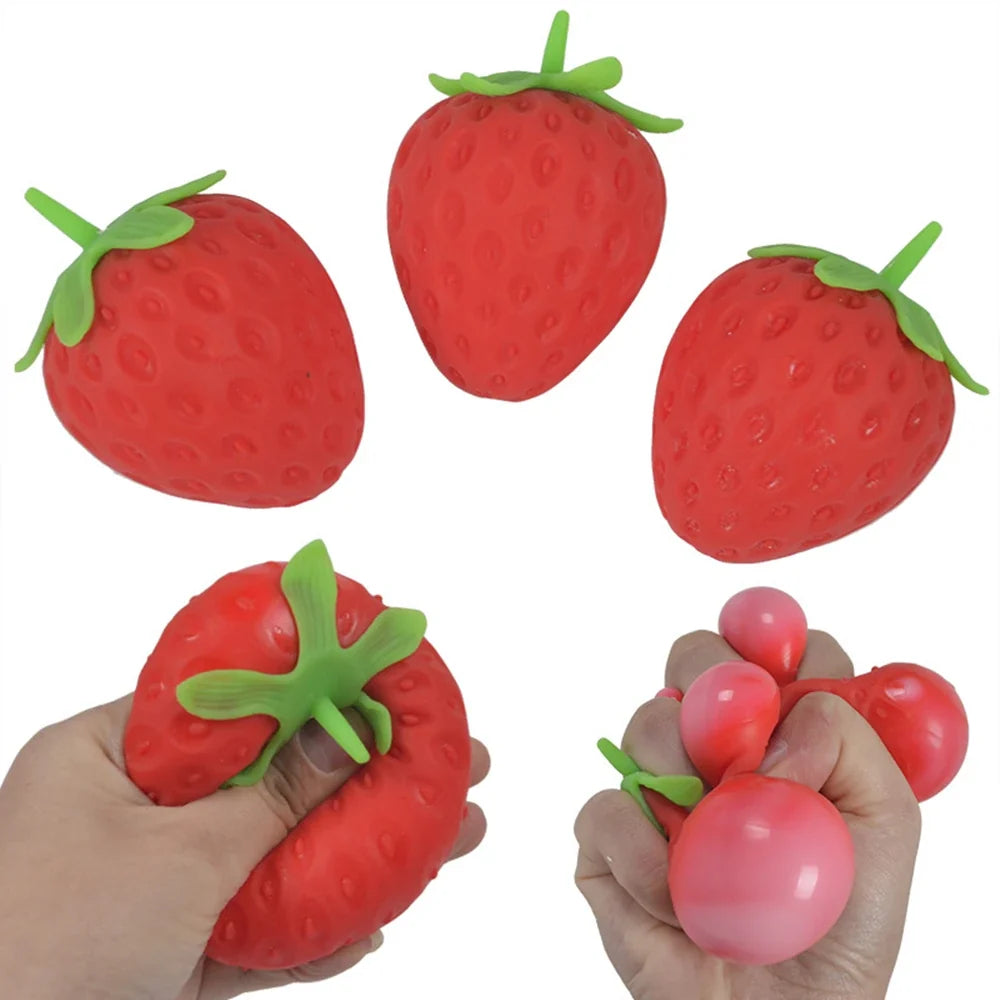 Strawberry Squishy Toy | Slow Rising Stress Relief Fidget for Kids and Adults