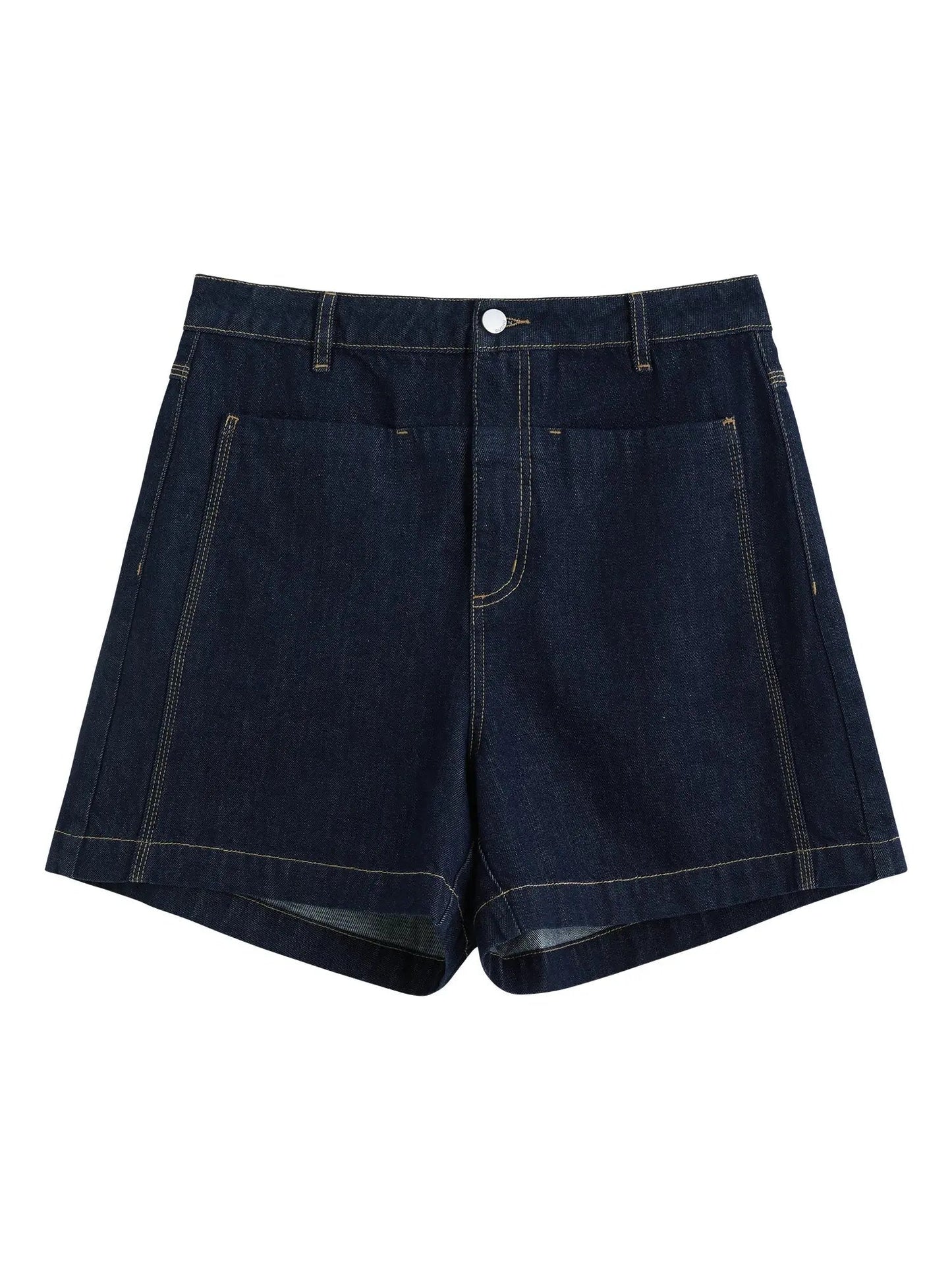 High-Waist Plus-Size Denim Shorts for Summer