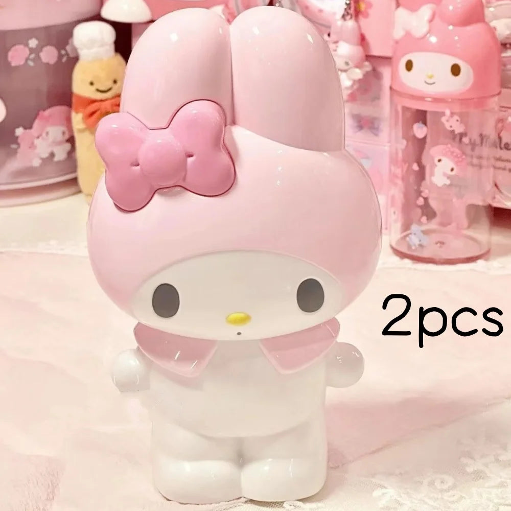 1/pcs Sanrio for hello cute kitty & for My Melody Multifunctional Storage Case - Lightweight PVC, Cartoon Desktop Organizer