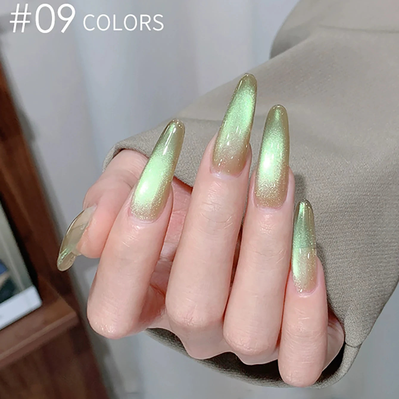 MIANEL 1-18pcs12ML Summer Hot Selling Rainbow Candy Colorful Cat Eye Gel Nail Polish New Porcelain White Glass Beads Nail Polish