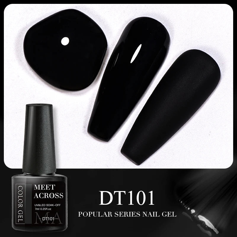 MEET ACROSS 7ml Reflective Glitter Gel Nail Polish Glitter Reflective Effect Semi Permanent UV LED Nail Art Gel Varnish Manicure
