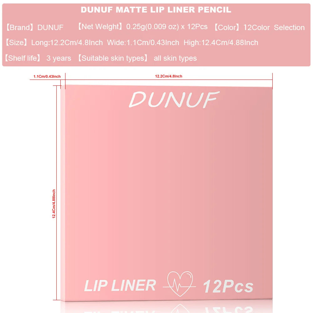 Lip Liner Lipstick Set, Waterproof Matte Durable  Non-sticky Non-transfer, Deep Red, Dusty Rose, Nude, Y2K Makeup Christmas