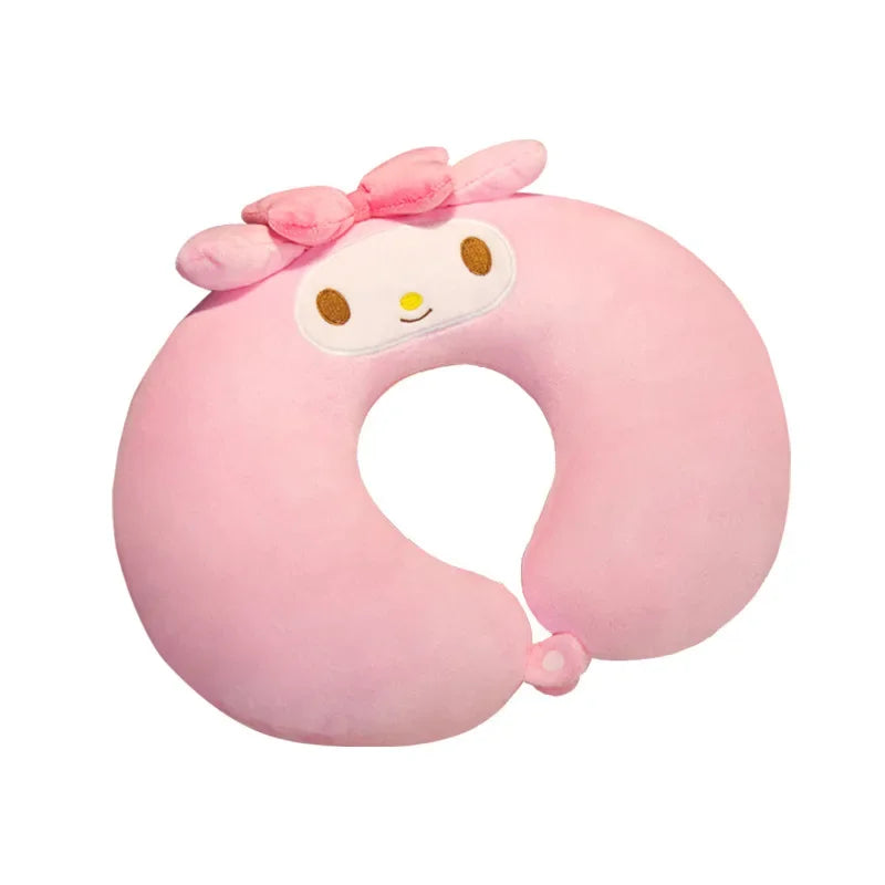 Sanrio Cute U-shaped Neck Pillow Hello Kitty Purin Pochacco Portable Nap Pillow Perfect for Neck Support Kuromi Plush Toy