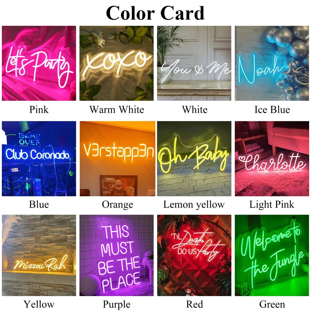 Nails Neon Signs Manicure Beauty Salon Lashes LED Lights  Room Decor Nail Polish Studio Business Sign Wall Hanging USB Powered