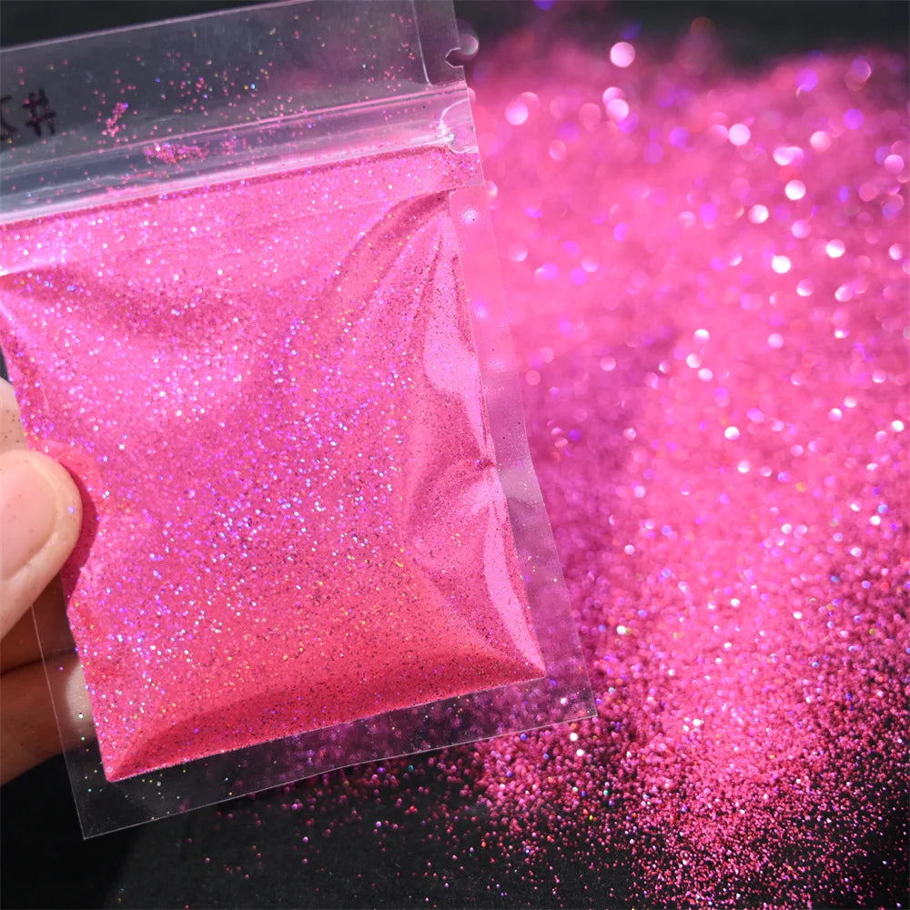 5g Laser Holographic Bulk Glitter Nail Shining Sparkly Pigment Loose Fine Glitter Reflective Gel Polish Accessories Nail Powder