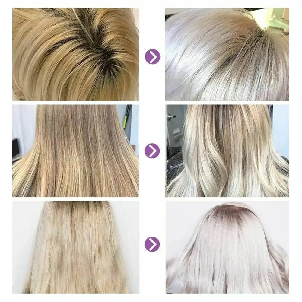 Color Fixing Hair Dye Shampoo to Cover Gray Hair Fade Yellow After Bleach Hair Shampoo Non-irritating Purple Shampoo for Blonde