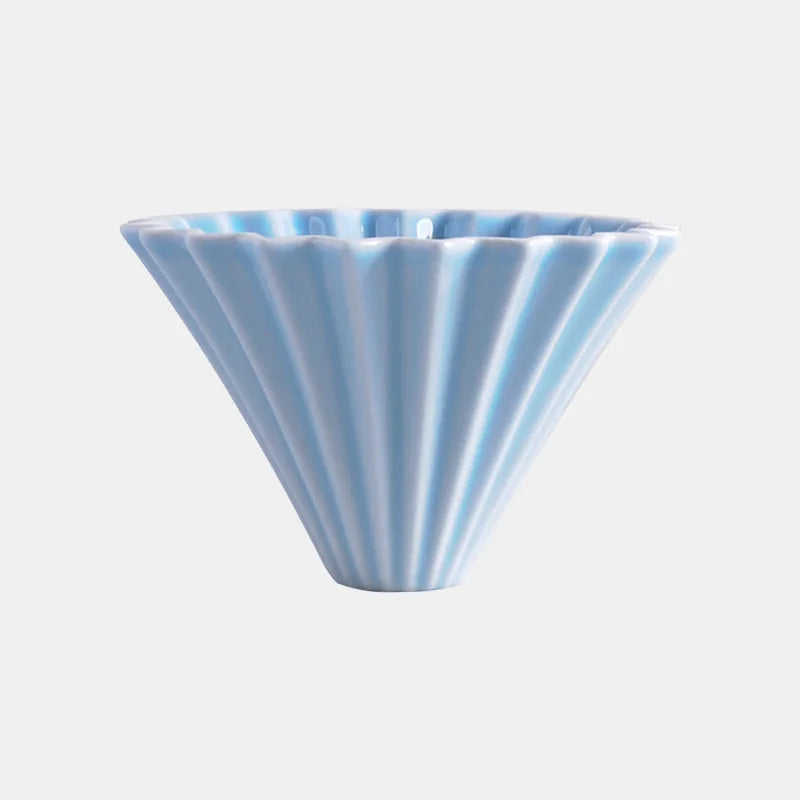 StepUp Coffee Origami Ceramic Pour Over Dripper, Handmade Cone Brewer-18