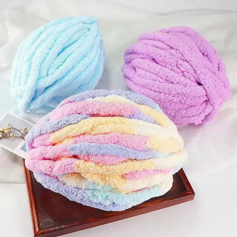 250g/Ball DIY Hand Knitting Chenille Yarn Thick Chunky Giant Yarn Cotton Thick Yarn for Scarf Cushion Handmade Crochet Hook Line