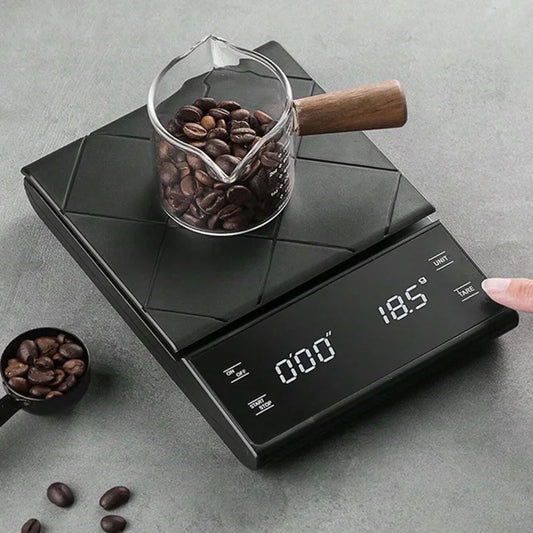 Display Digital High Precision Coffee Kitchen Scale Rechargeable Auto Timer-0