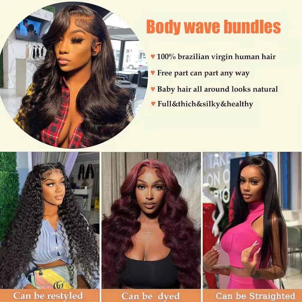 30 40Inch 3 4 Bundle Loose Body Wave Bundles Real Unprocessed Human Hair 16A Raw Hair Bundles Extensions Brazilian Natural Black