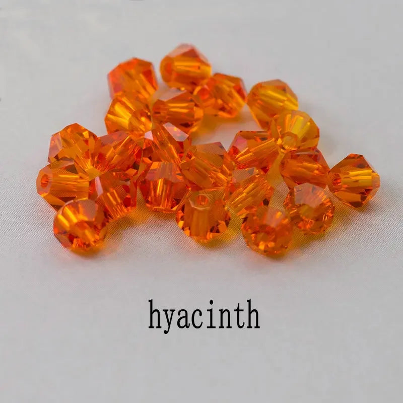 200pcs Glass Bicone Beads 4mm Crystal Beads Jewelry Making Supply for DIY Projects, Bracelets, Necklaces, Earrings