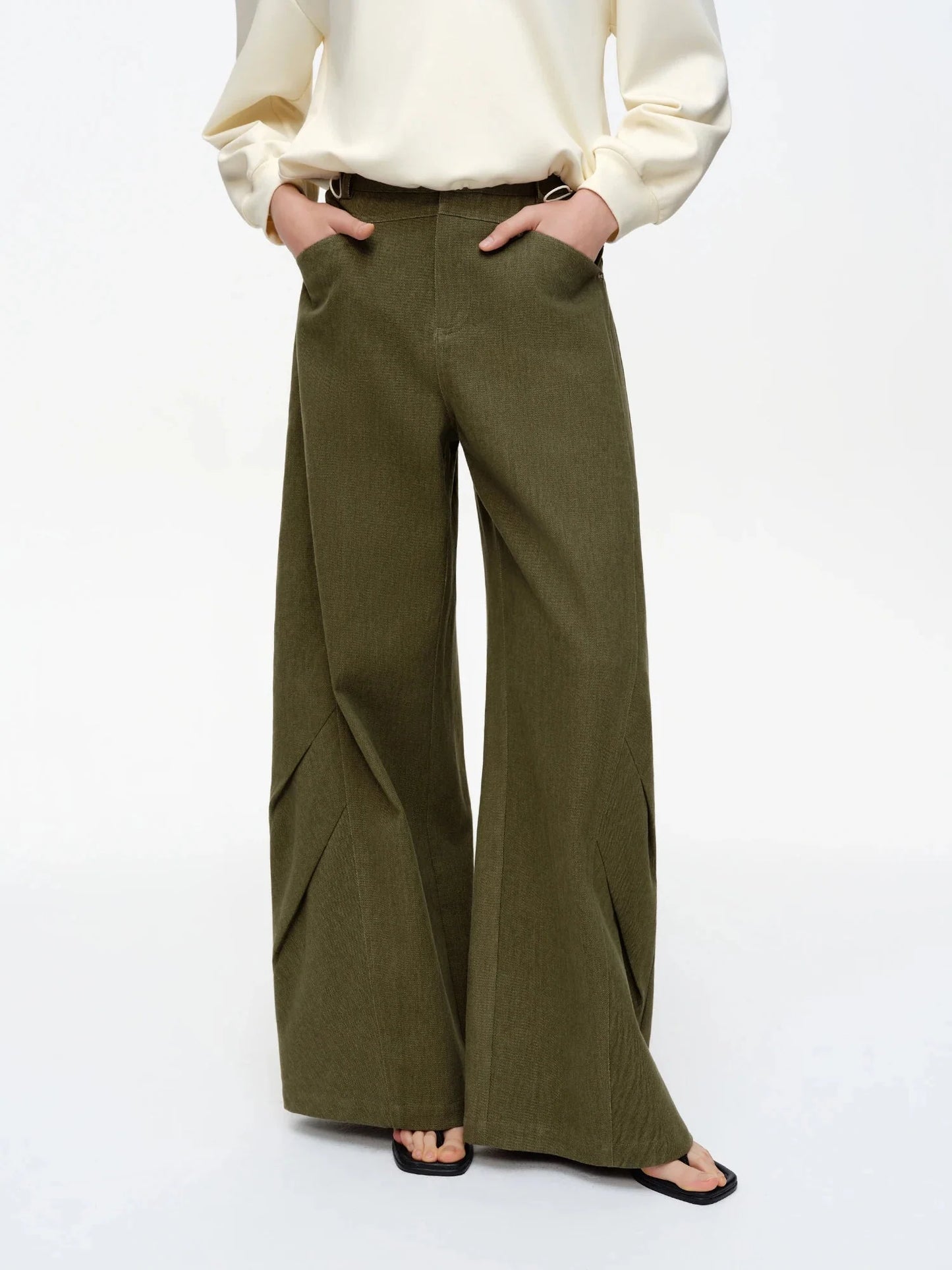 Women’s Retro Cargo Scimitar Pants Loose Cotton Trousers