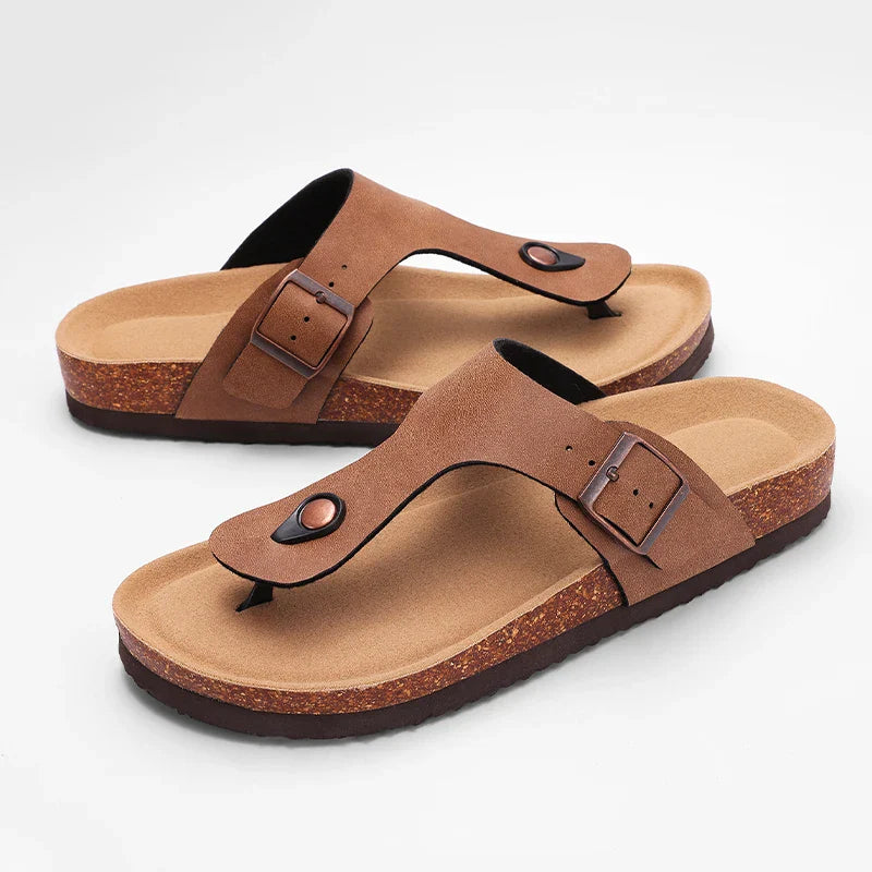 Soft Cork Thong Flip Flops