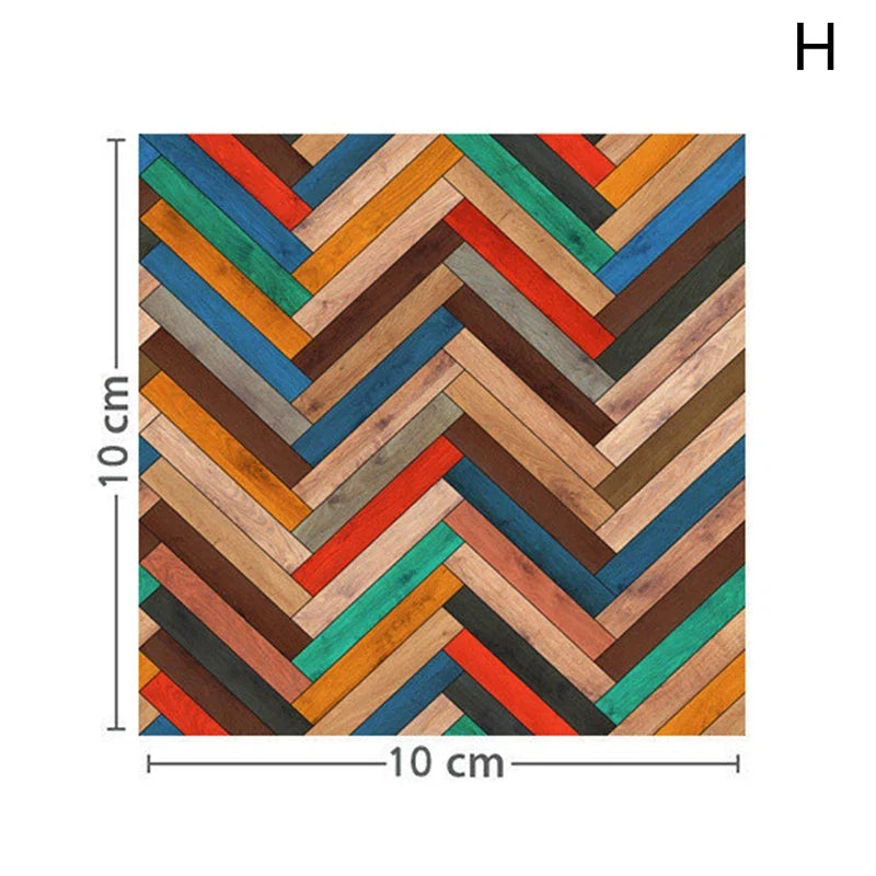 1:12 Dollhouse Miniature Grain Floor Wallpaper Tiles Sticker | Bathroom Living Room Decor