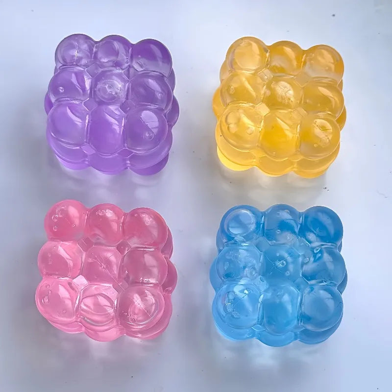 Squishy Maltose Fidget Toy | Bright Soft Colored Cubic Squeeze Stress Relief