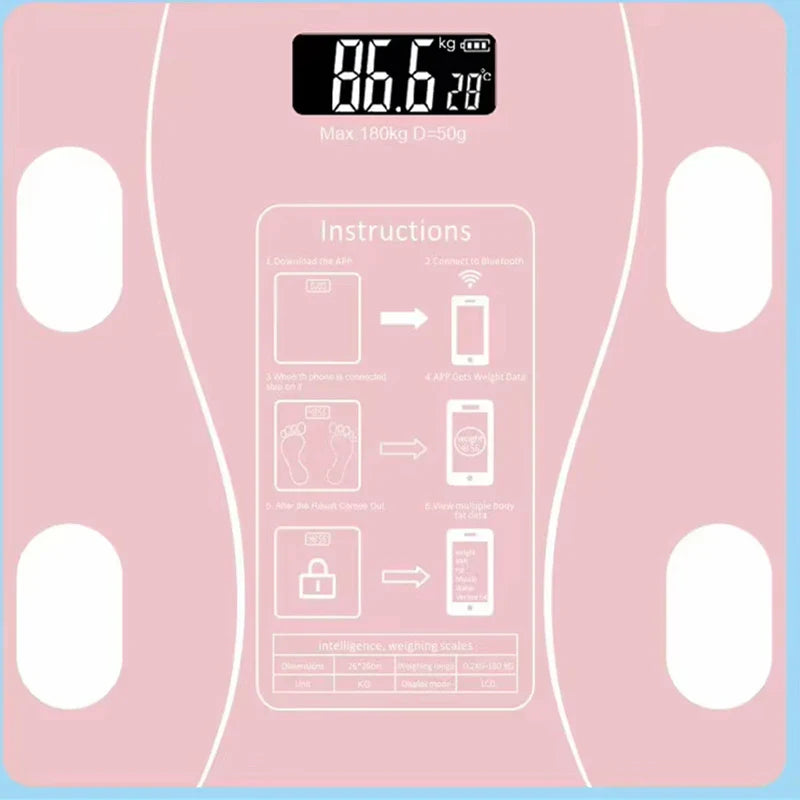 Smart Body Fat Scale – Wireless Digital Bathroom Weight & Analyzer