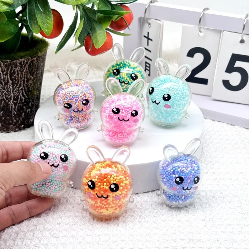 3 Pack Squishy Bunny Stress Balls | Light Up Rabbit Fidget Toy for Anxiety Relief