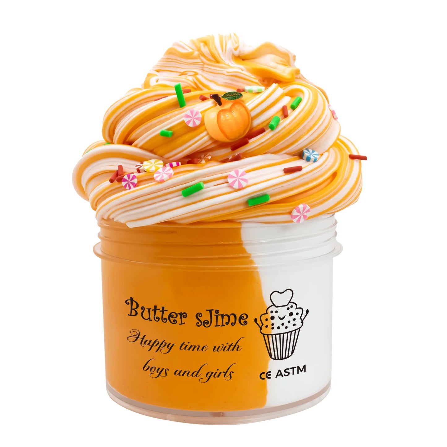 70ml Butter Fluffy Slime Kit Fruit Bicolor Slime Super Soft Non-Sticky and Scented for Kids Ideal Birthday Party Favor Gift