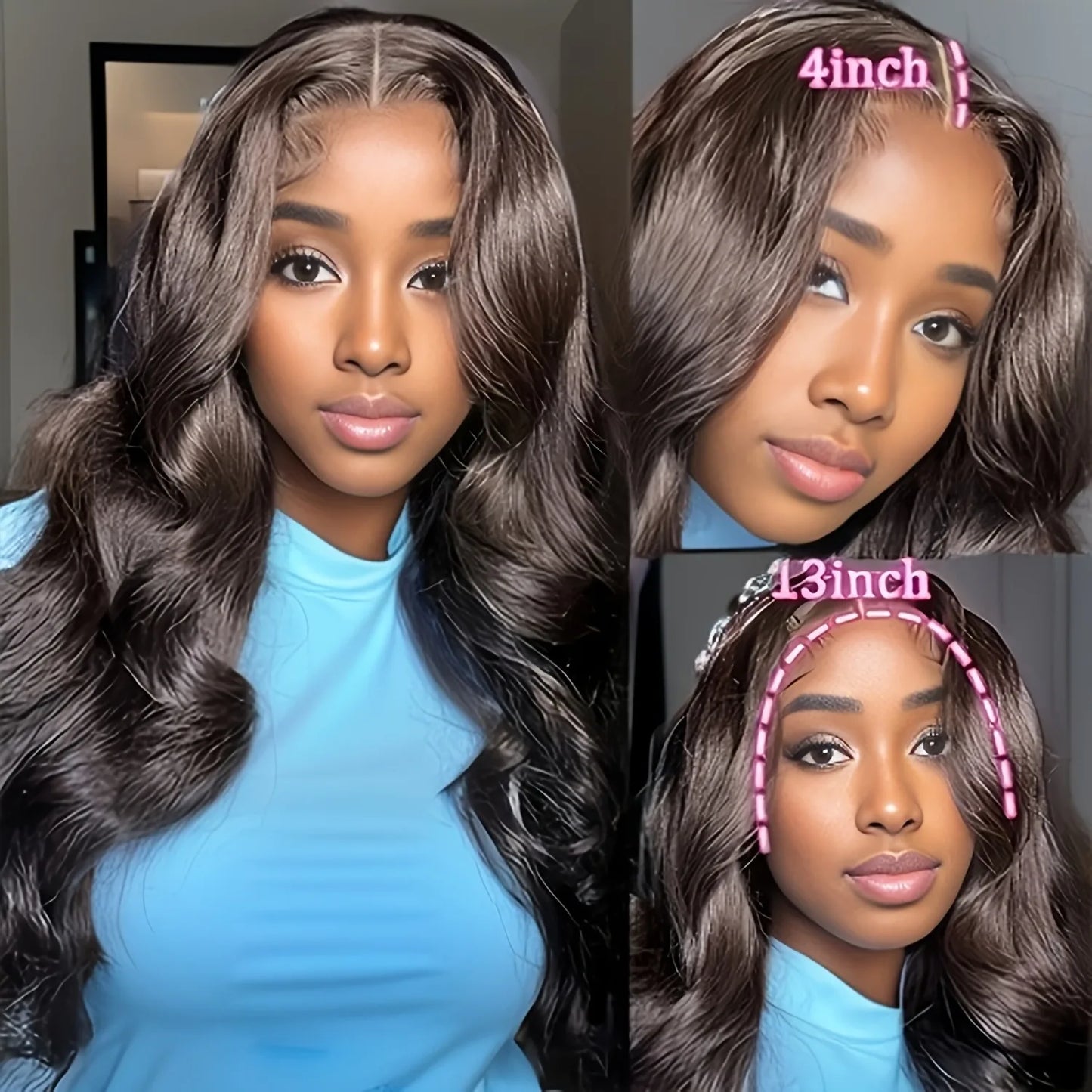 Body Wave Lace Front Human Hair Wigs 200 Density 13x4 Glueless Body Wave Human Hair Wigs For Woman 13x6 HD Lace Human Hair Wig