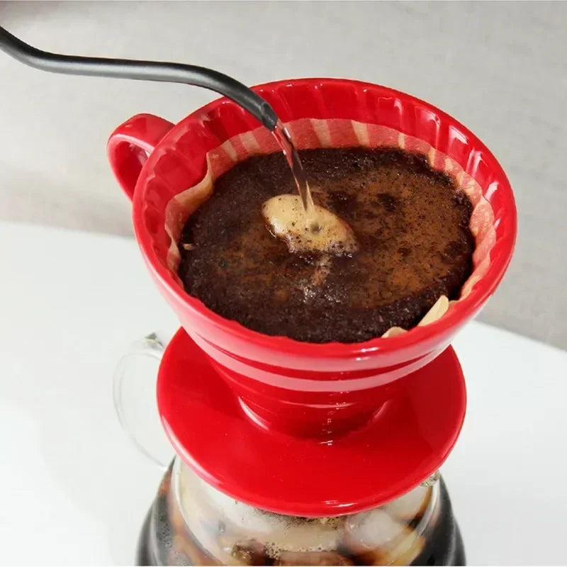 Ceramic Coffee Dripper – Engine-Style Pour Over (Reusable, 1–4 Cups)-3