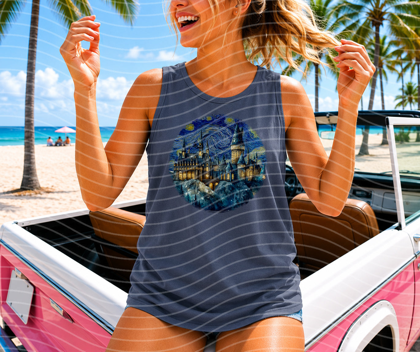 Hogwarts Starry Night Graphic Tee