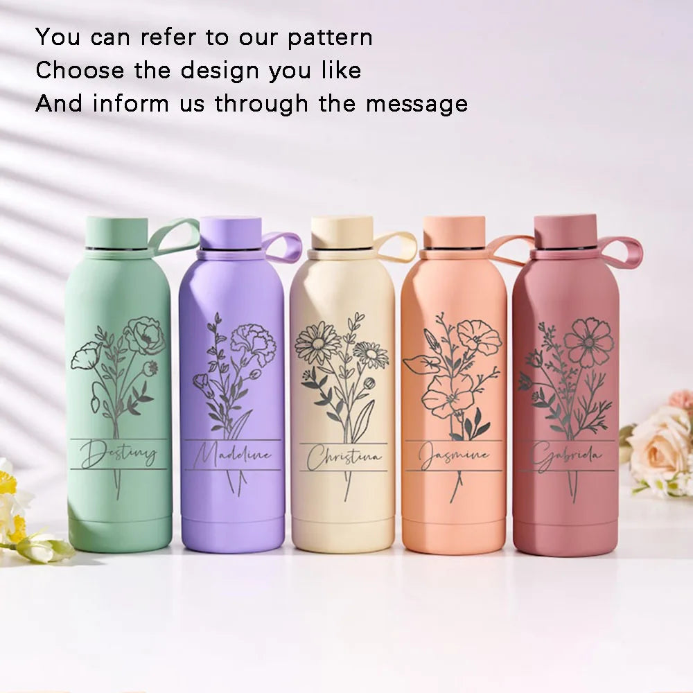 Personalized Stainless Steel Water Cup For Travel, Customized Name Insulated Cup With Lid, Fitness Specific Water Cup