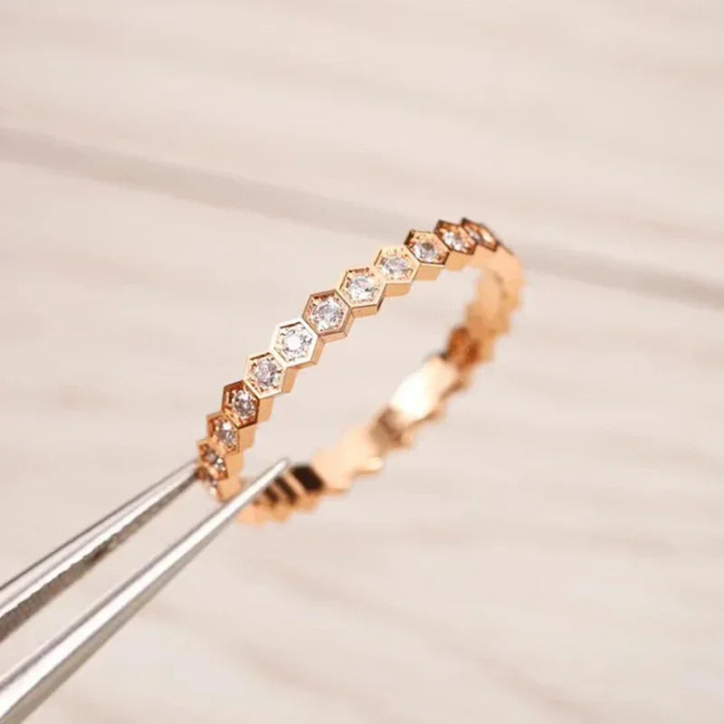 925 Sterling Silver Vintage Geometric Shape Zircon Rings For Women Gift Match Daily Party High Quality Fine Jewelry Accessories