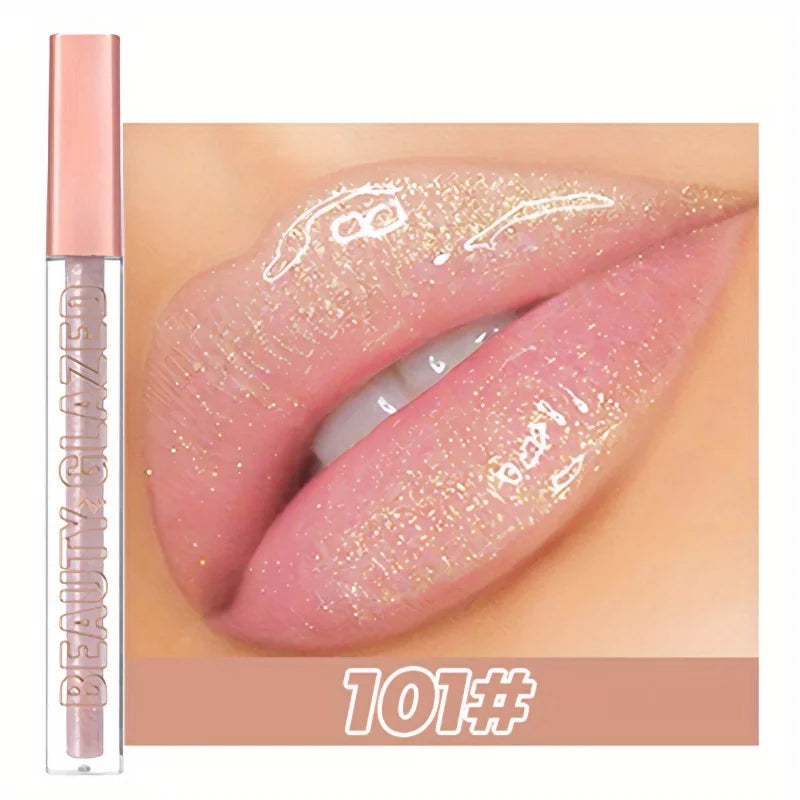 BEAUTY GLAZED - Golden Metallic Shimmer Lip Gloss
