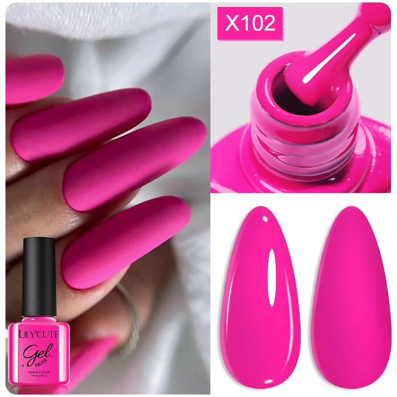 LILYCUTE 7ml Neon Reflective Nail Gel Polish Dark Flash Glitter Effect Fluorescent Gel Soak Off UV Gel Summer Nail Art Varnish