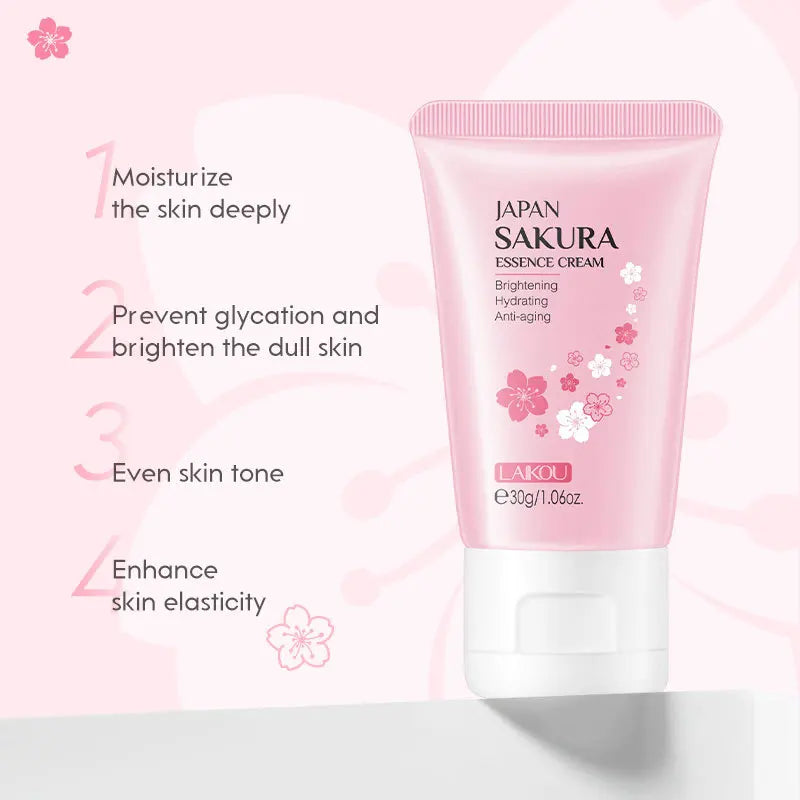 LAIKOU 30g Japan Sakura Essence Face Cream Cherry Blossom Facial Cream Moisturizing  Korean Skin Care