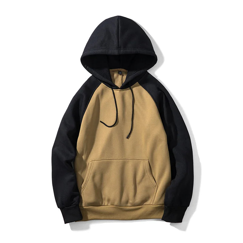 Brand Quality Loose Patchwork Hoodies - Two Tone Street Fashion