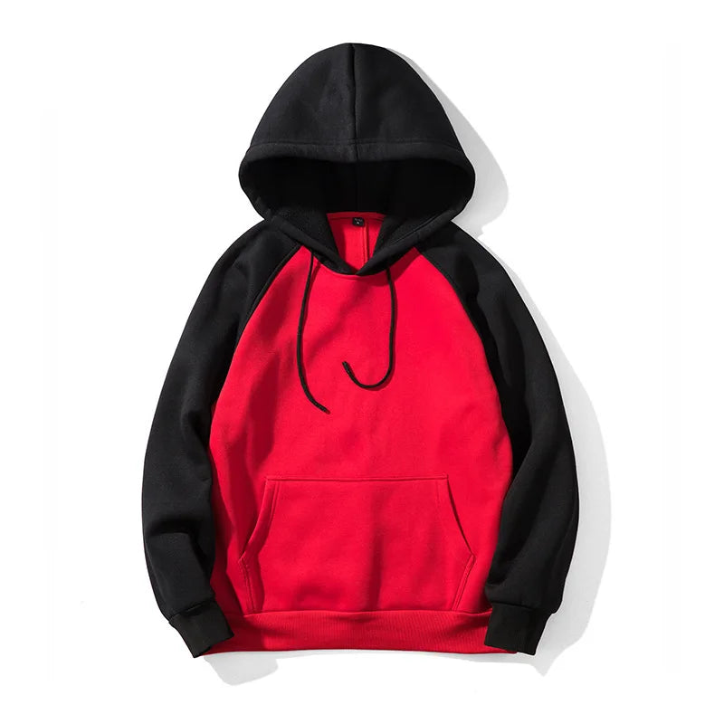 Brand Quality Loose Patchwork Hoodies - Two Tone Street Fashion