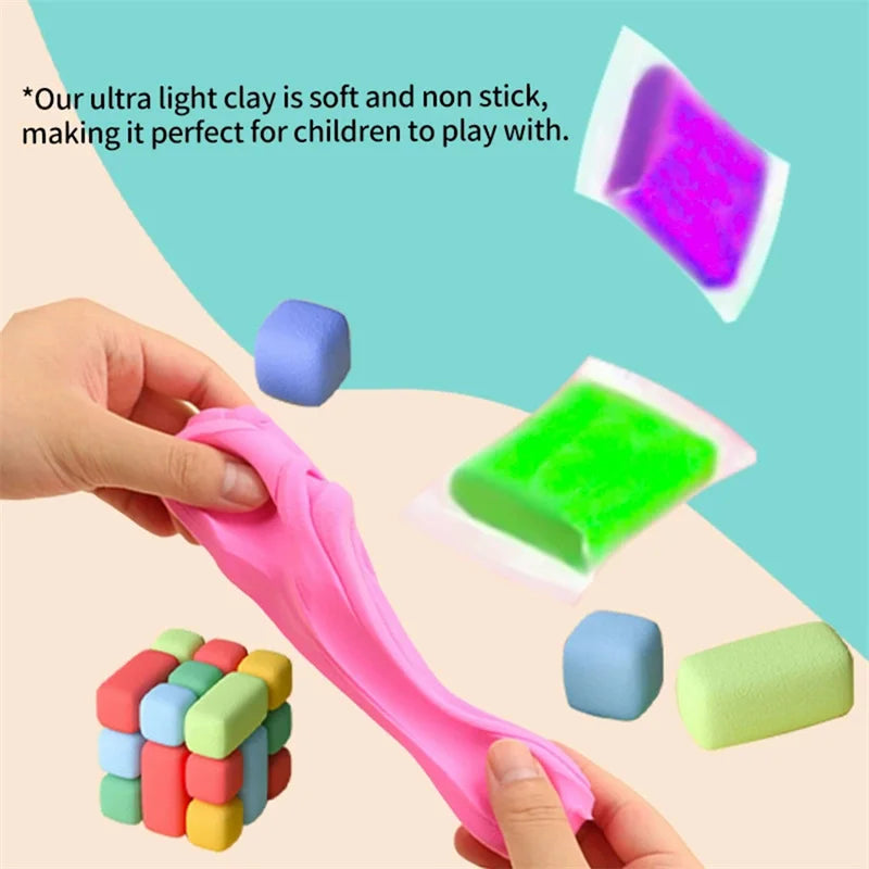 12/24/36pcs Color Clay Air-dried Clay Set DIY Crafts Ultra Light Plastic Clay with Carving Tools for Friends Children Gifts