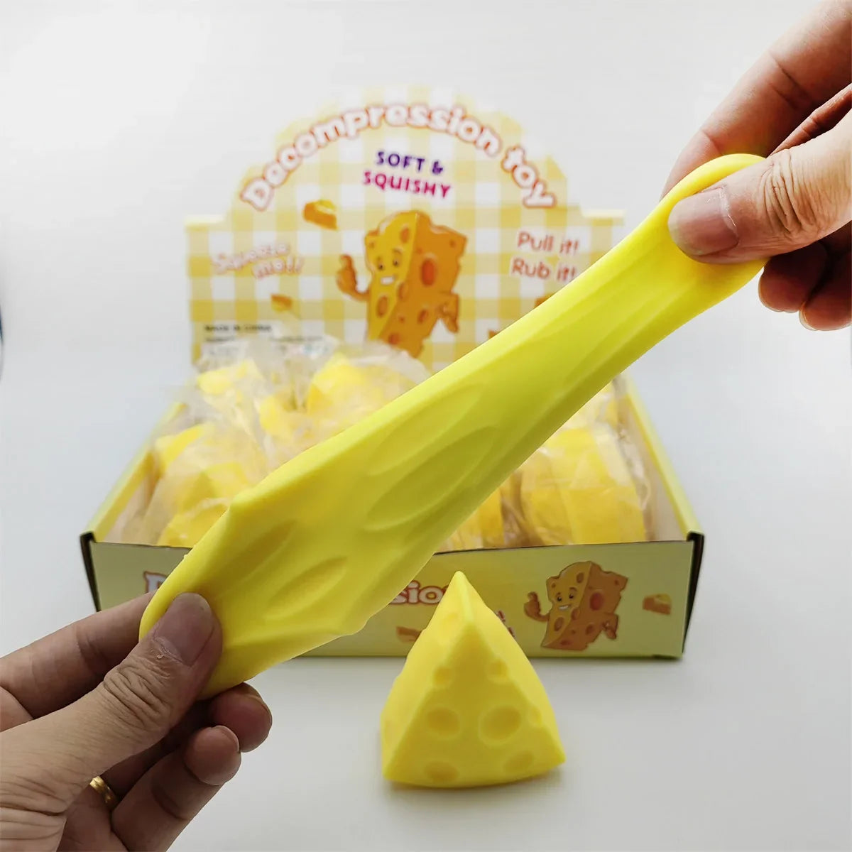 Cheese Squishy Toy | Soft Slow Rebound Stress Relief Fidget Toy for Adults