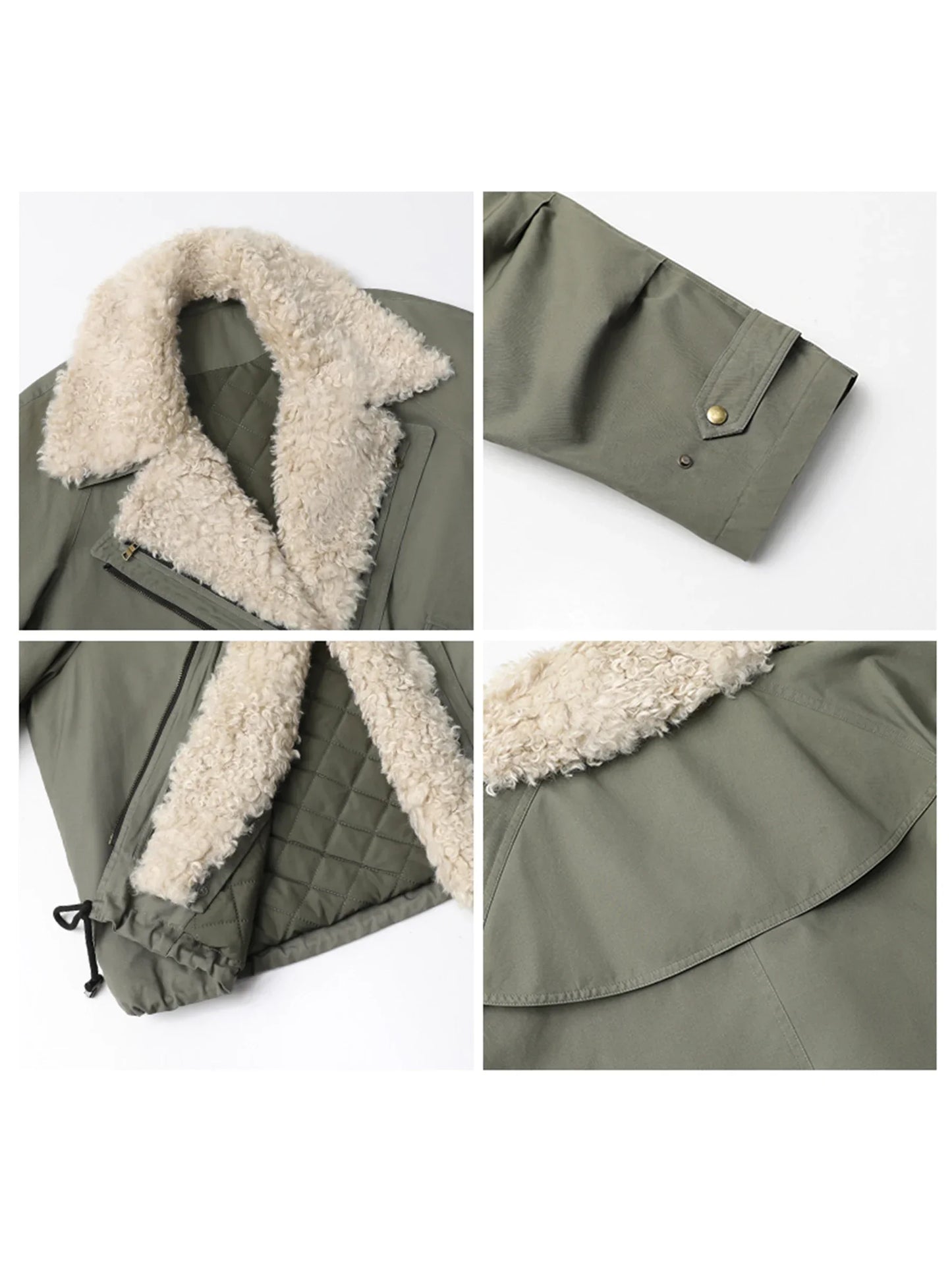 New Retro Streetwear Loose Casual Motorcycle Cotton Jacket Thick Warm Female Overcoat