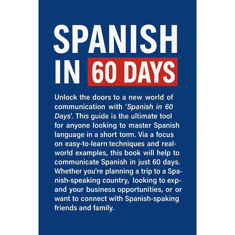 Spanish in 60 Days - 112 Page Language Book
